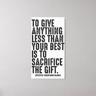 Steve Prefontaine running quotes Canvas Afdruk