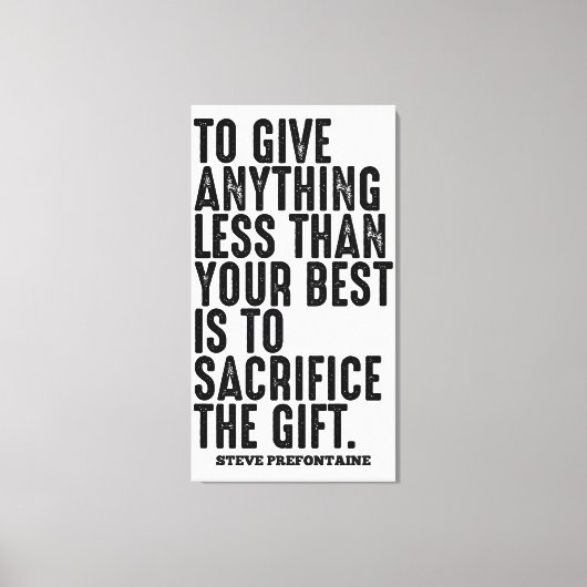 Steve Prefontaine running quotes Canvas Afdruk (Voorkant)