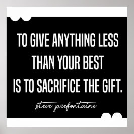 Steve Prefontaine running quotes Poster