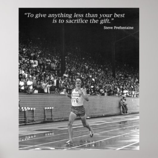 Steve Prefontaine running quotes Poster (Voorkant)