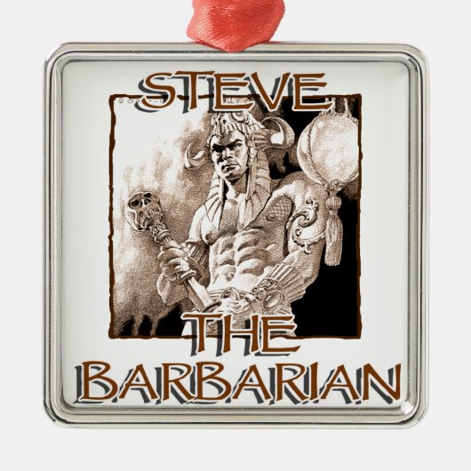 Steve The Barbarian Metalen Ornament (Voorkant)
