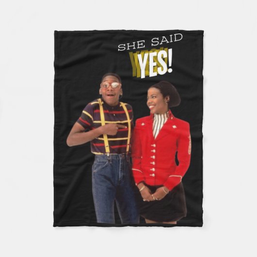 Steve Urkel familie zegt ja! Sticker Fleece Deken (Voorkant)