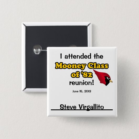 Steve Virgallito Vierkante Button 5,1 Cm (Voorkant /achterkant)