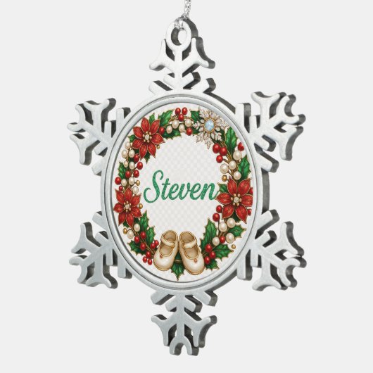 Steven Baby’s First Christmas Snowflake Ornament (Rechts)