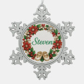 Steven Baby’s First Christmas Snowflake Ornament (Voorkant)