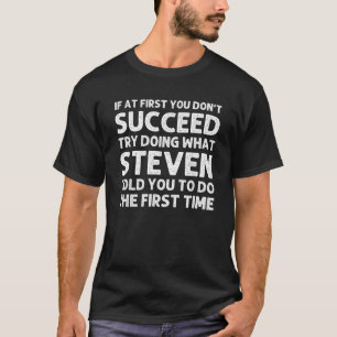 STEVEN Cadeaunaam Gepersonaliseerde Verjaardag Gra T-shirt