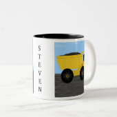 Steven Dump Truck Persoonlijke naam Mok (Voorkant rechts)