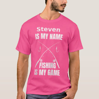Steven is mijn naam en Vist mijn spelvisser T-shirt