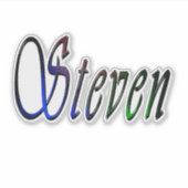 "Steven" Naam De Kleuren Van Steven, Sticker (Voorkant)