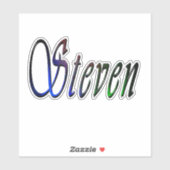 "Steven" Naam De Kleuren Van Steven, Sticker (Vel)