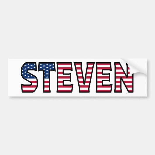 Steven Name Vorname USA Aufkleber Sticker Auto (Voorkant)