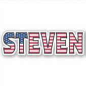 Steven Name Vorname USA Sticker Stickerset (Voorkant)