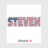 Steven Name Vorname USA Sticker Stickerset (Vel)
