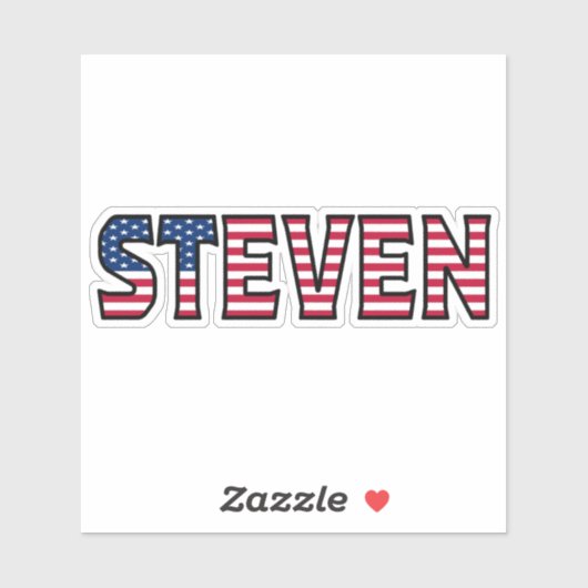 Steven Name Vorname USA Sticker Stickerset (Vel)