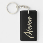 Steven Name whitegold Schlüsselanhänger Anhänger Sleutelhanger (Voorkant)