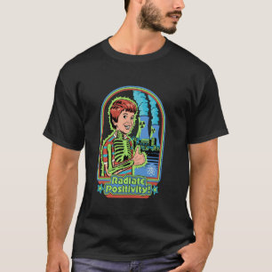 Steven Rhodes straalt positiviteit radioactieve du T-shirt