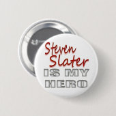 Steven Slater is mijn held, rood Ronde Button 5,7 Cm (Voorkant /achterkant)