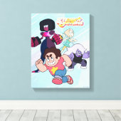 Steven Universe | Actie Crystal Gem Group Canvas Afdruk (Insitu (Houten vloer))