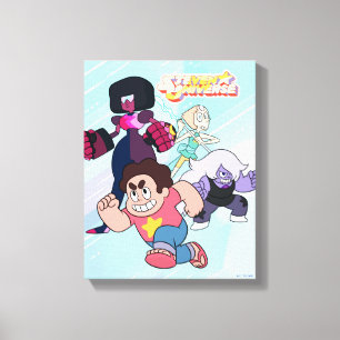 Steven Universe   Actie Crystal Gem Group Canvas Afdruk