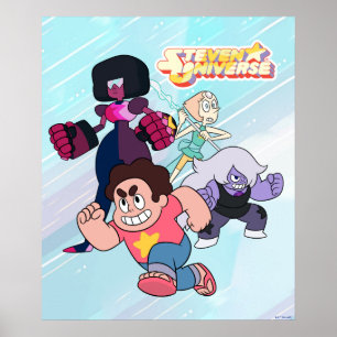 Steven Universe Actie Crystal Gem Group Poster