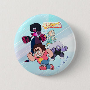 Steven Universe   Actie Crystal Gem Group Ronde Button 5,7 Cm