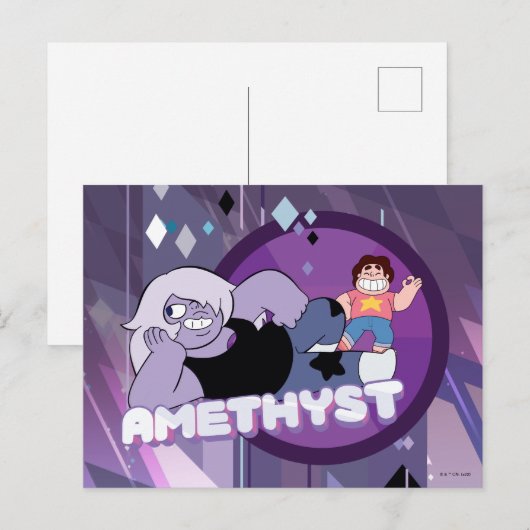 Steven Universe | Afbeelding Amethyst-teken Briefkaart (Voorkant / Achterkant)