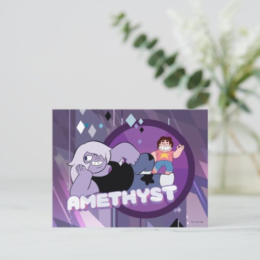 Steven Universe | Afbeelding Amethyst-teken Briefkaart (Staand voorkant)