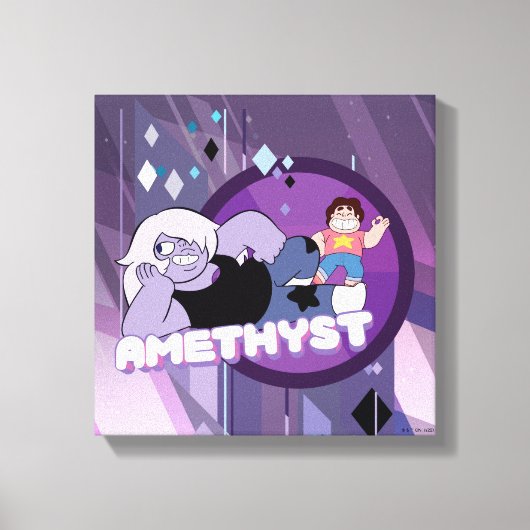 Steven Universe | Afbeelding Amethyst-teken Canvas Afdruk (Voorkant)