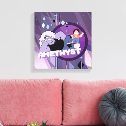 Steven Universe | Afbeelding Amethyst-teken Canvas Afdruk (Insitu (Woonkamer))