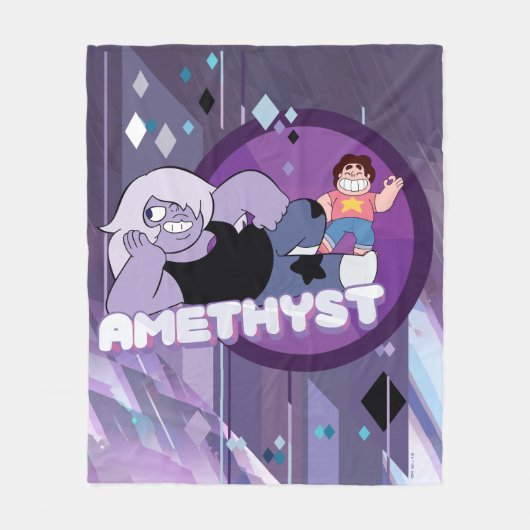 Steven Universe | Afbeelding Amethyst-teken Fleece Deken (Voorkant)