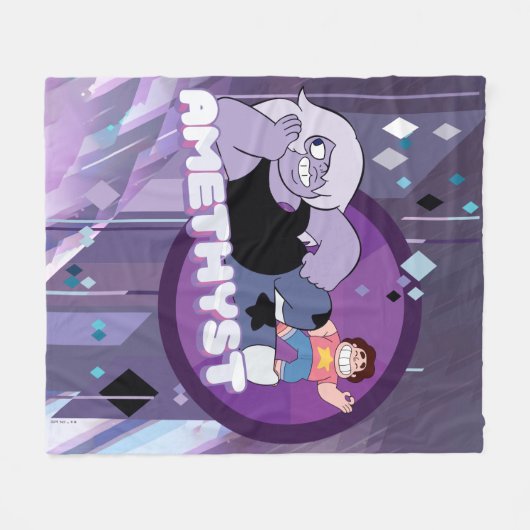 Steven Universe | Afbeelding Amethyst-teken Fleece Deken (Voorkant (Horizontaal))