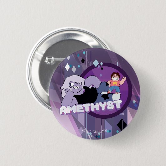 Steven Universe | Afbeelding Amethyst-teken Ronde Button 5,7 Cm (Voorkant /achterkant)