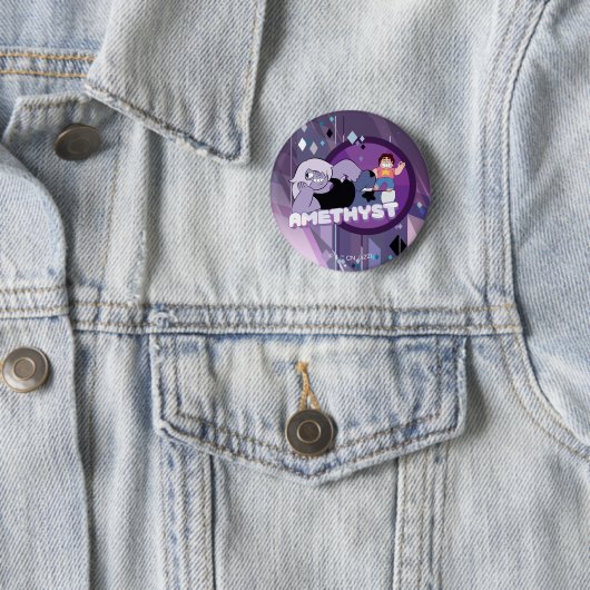 Steven Universe | Afbeelding Amethyst-teken Ronde Button 5,7 Cm (In situ)