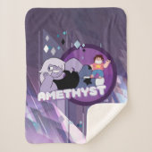 Steven Universe | Afbeelding Amethyst-teken Sherpa Deken (Voorkant)