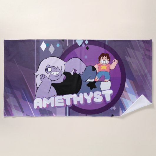 Steven Universe | Afbeelding Amethyst-teken Strandlaken (Voorkant)