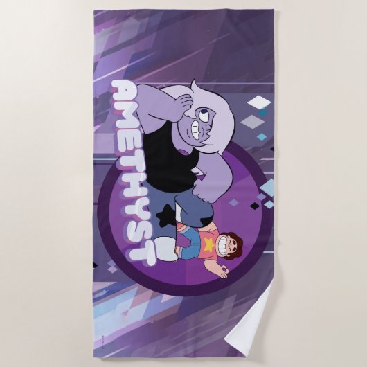 Steven Universe | Afbeelding Amethyst-teken Strandlaken (Voorkant)