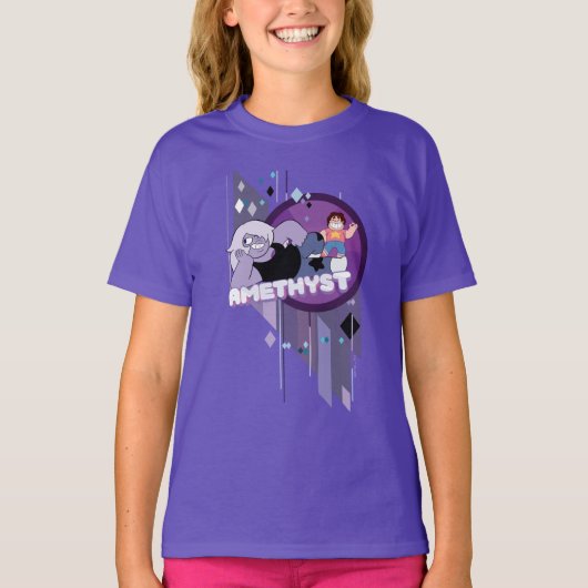 Steven Universe | Afbeelding Amethyst-teken T-shirt (Voorkant)