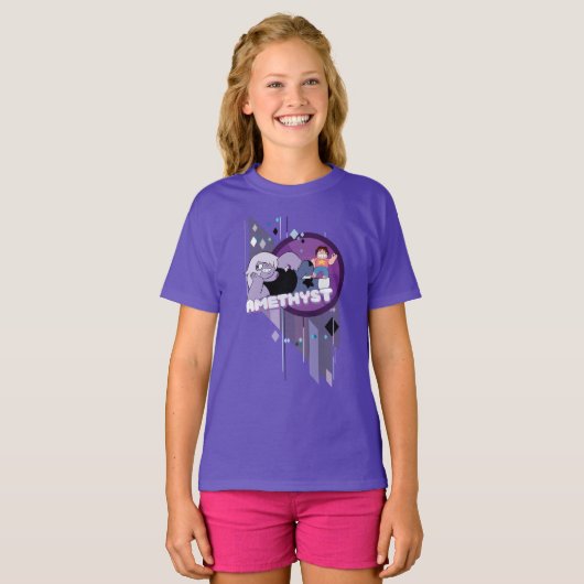 Steven Universe | Afbeelding Amethyst-teken T-shirt (Voorkant volledig)