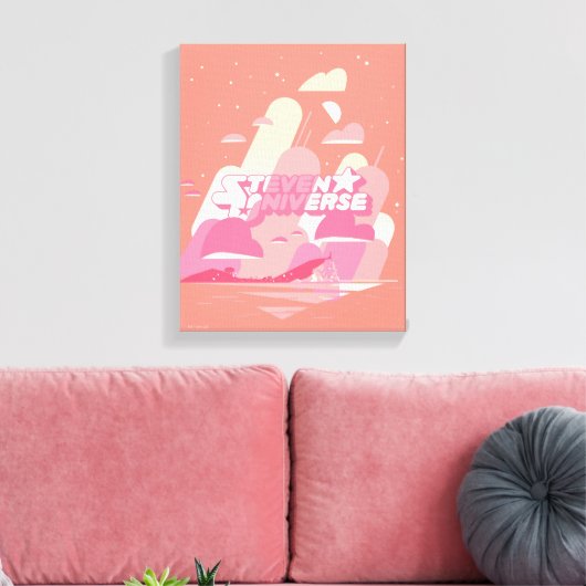 Steven Universe | Beach City Canvas Afdruk (Insitu (Woonkamer))