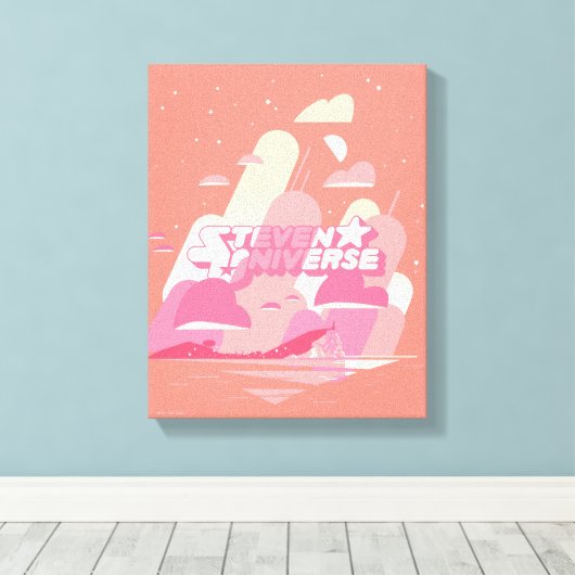 Steven Universe | Beach City Canvas Afdruk (Insitu (Houten vloer))