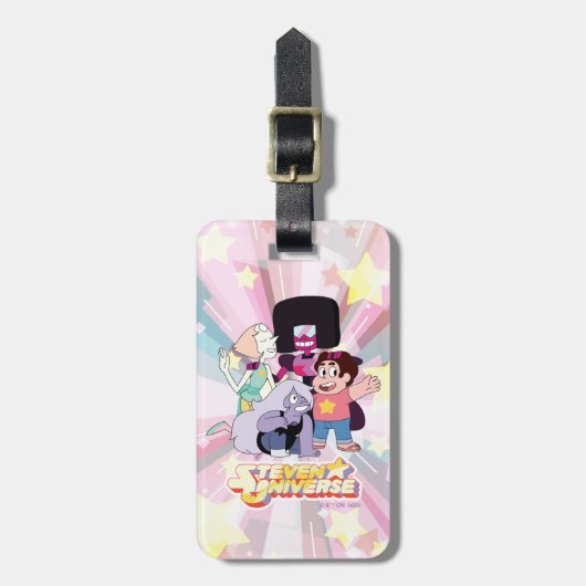 Steven Universe | Crystal Gem Group Huddle Bagagelabel (Voorkant verticaal)