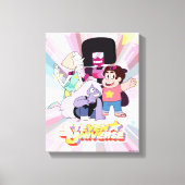 Steven Universe | Crystal Gem Group Huddle Canvas Afdruk (Voorkant)
