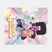 Steven Universe | Crystal Gem Group Huddle Fleece Deken (Voorkant (Horizontaal))