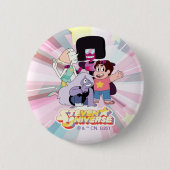 Steven Universe | Crystal Gem Group Huddle Ronde Button 5,7 Cm (Voorkant)
