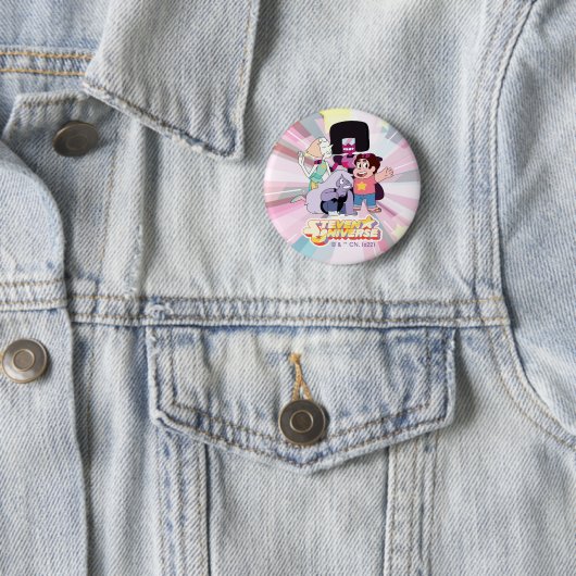Steven Universe | Crystal Gem Group Huddle Ronde Button 5,7 Cm (In situ)