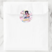 Steven Universe | Crystal Gem Group Huddle Ronde Sticker (Tas)