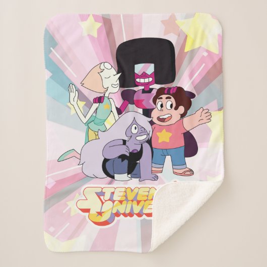 Steven Universe | Crystal Gem Group Huddle Sherpa Deken (Voorkant)