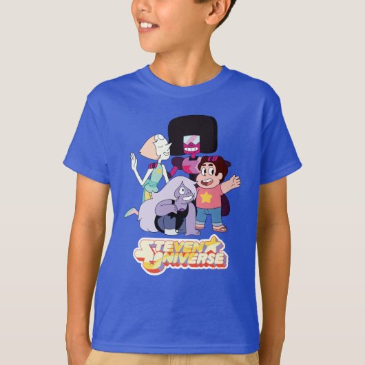 Steven Universe | Crystal Gem Group Huddle T-shirt (Voorkant)