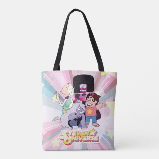 Steven Universe | Crystal Gem Group Huddle Tote Bag (Achterkant)