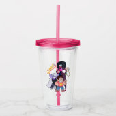 Steven Universe | Crystal Gem Group Pose Acryl Drinkbeker (Voorkant)